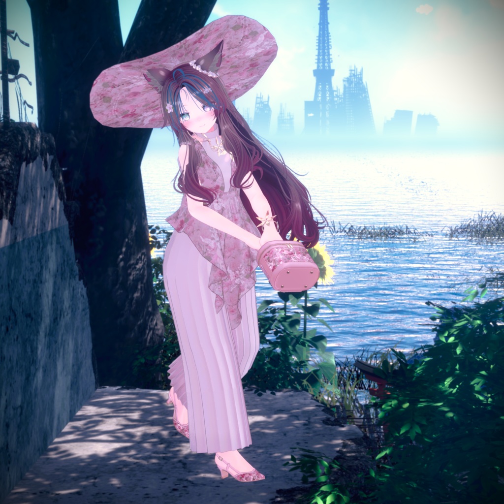 【15アバター対応】ブーケコレクション☆バックストラップシューズ【VRC想定衣装】