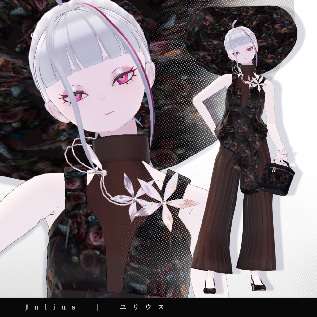 【15アバター対応】ブーケコレクション☆バックストラップシューズ【VRC想定衣装】