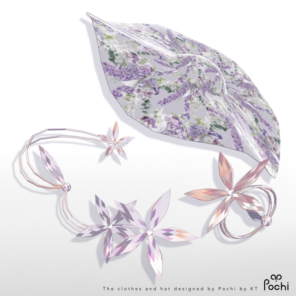 【15アバター対応】ブーケコレクション☆バックストラップシューズ【VRC想定衣装】