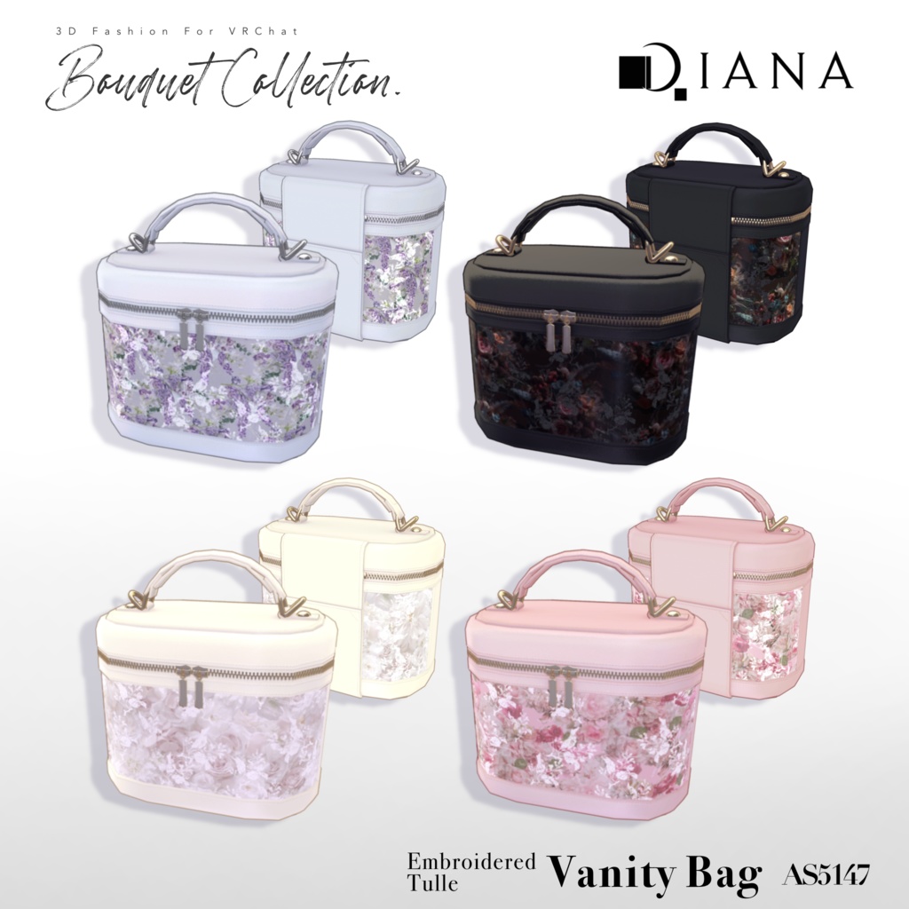 【15アバター対応】ブーケコレクション☆バックストラップシューズ【VRC想定衣装】