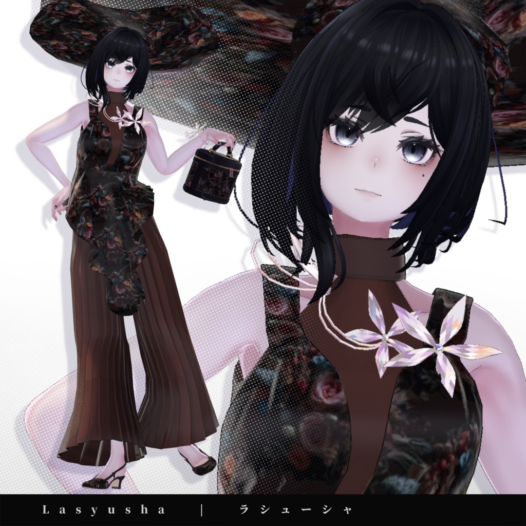 【15アバター対応】ブーケコレクション☆バックストラップシューズ【VRC想定衣装】