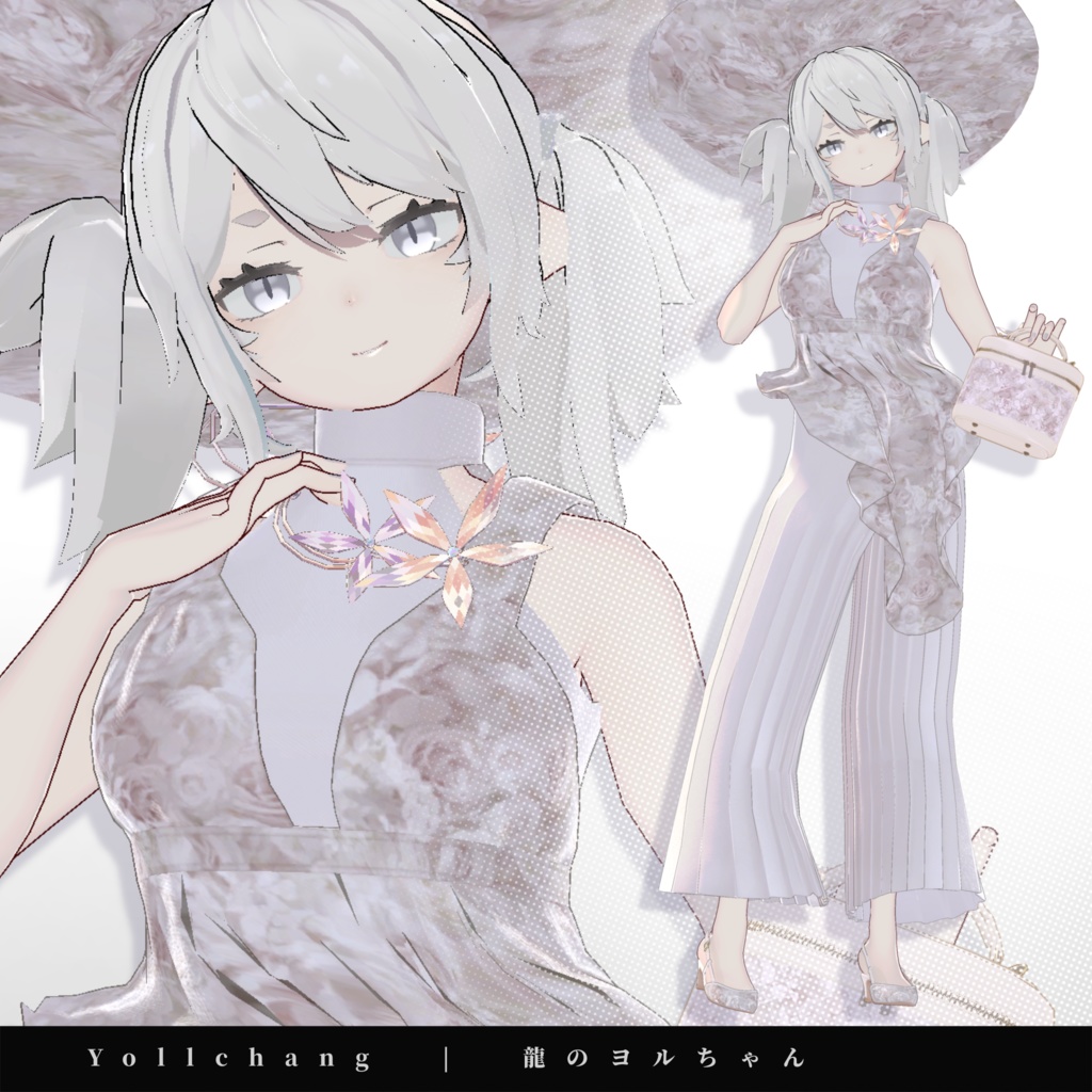 【15アバター対応】ブーケコレクション☆バックストラップシューズ【VRC想定衣装】