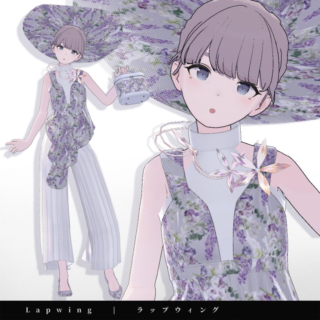 【15アバター対応】ブーケコレクション☆バックストラップシューズ【VRC想定衣装】