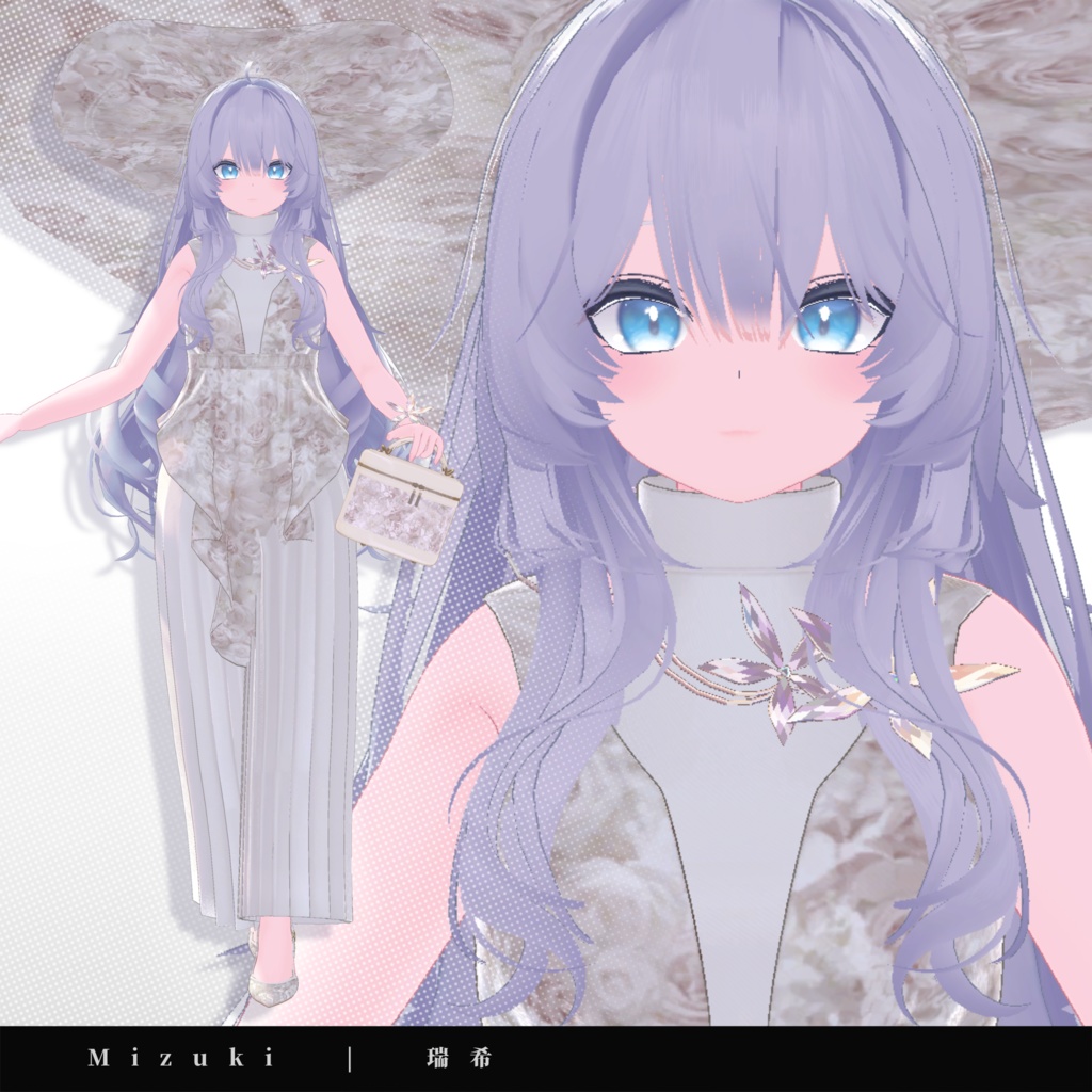 【15アバター対応】ブーケコレクション☆バックストラップシューズ【VRC想定衣装】