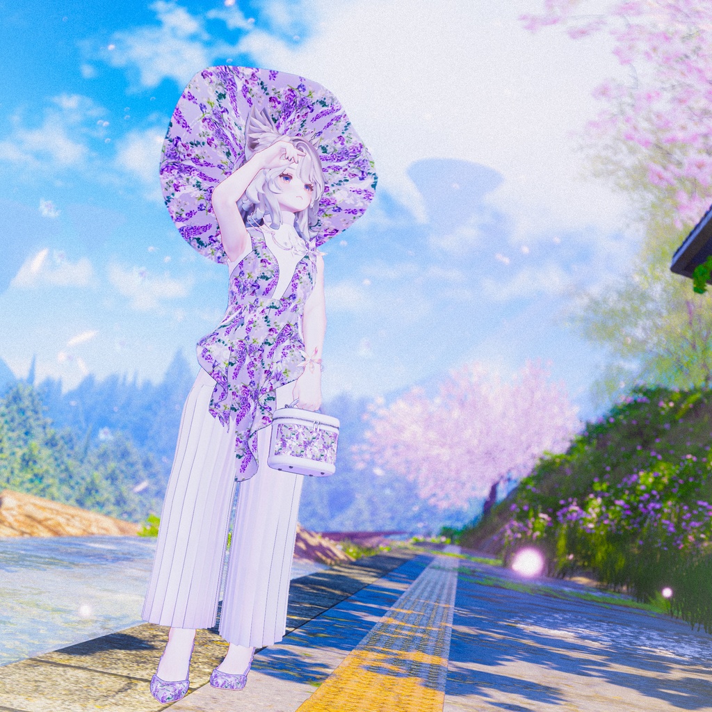 【15アバター対応】ブーケコレクション☆バックストラップシューズ【VRC想定衣装】