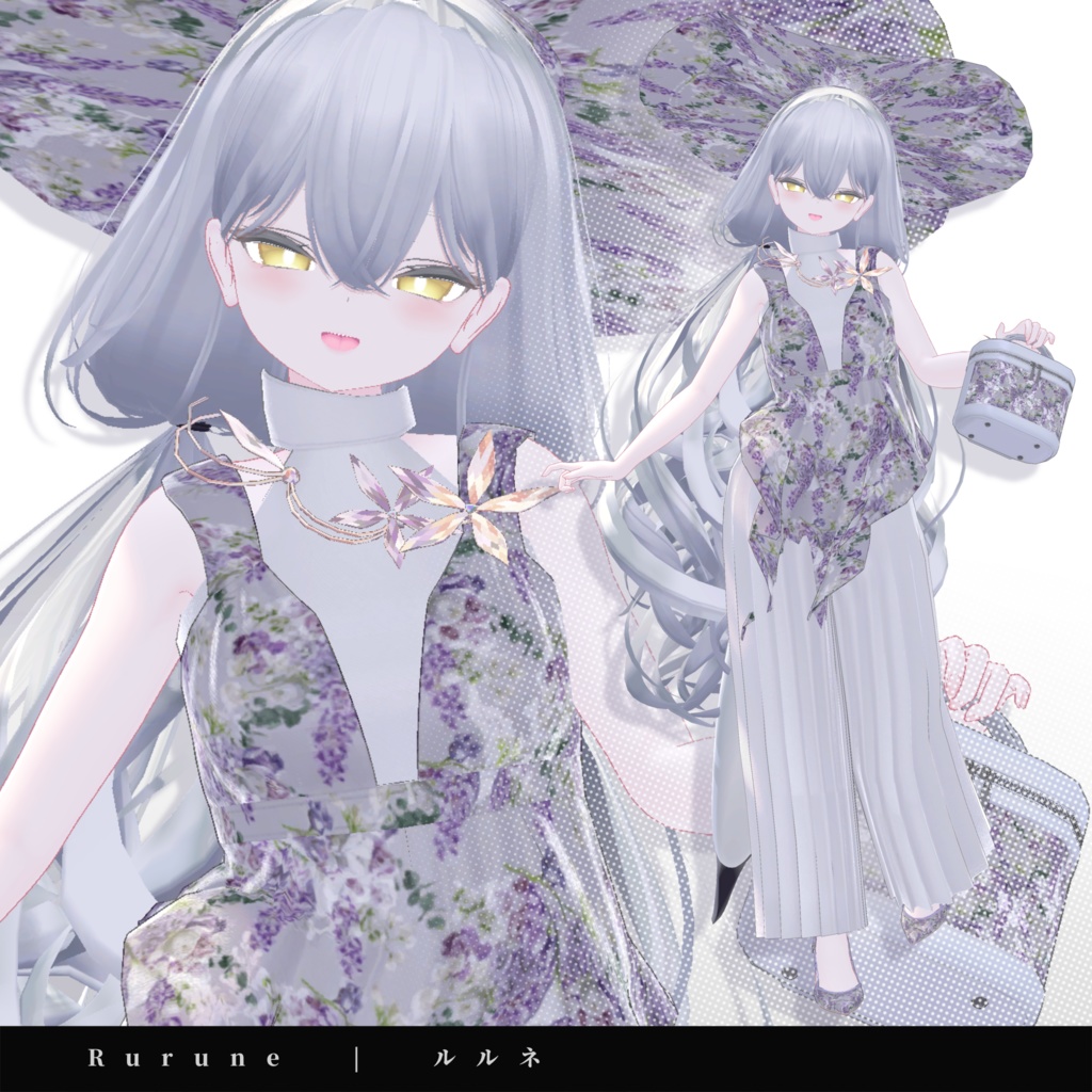 【15アバター対応】ブーケコレクション☆バックストラップシューズ【VRC想定衣装】