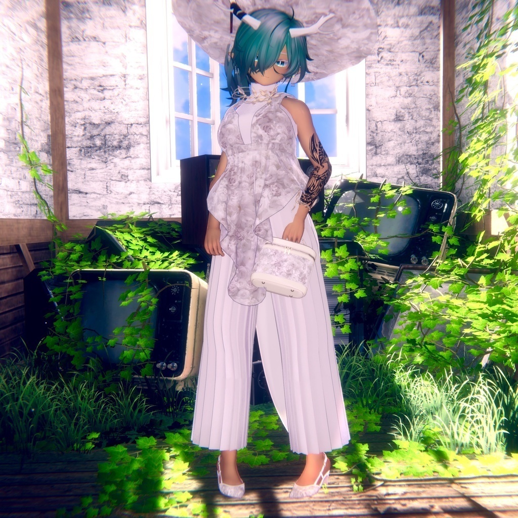 【15アバター対応】ブーケコレクション☆バックストラップシューズ【VRC想定衣装】