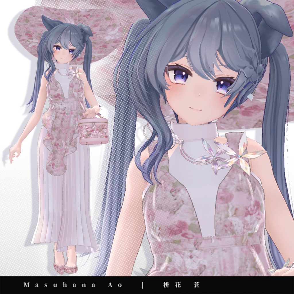 【15アバター対応】ブーケコレクション☆バックストラップシューズ【VRC想定衣装】