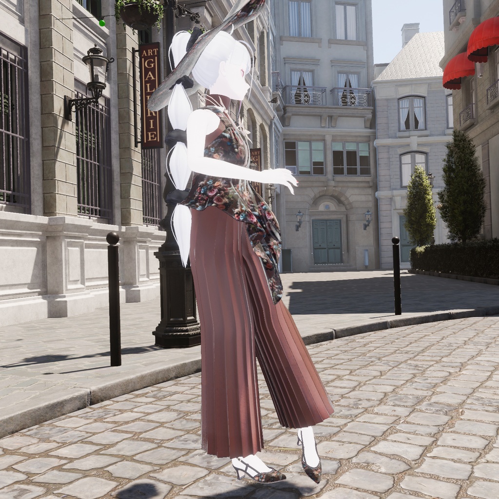 【15アバター対応】ブーケコレクション☆バックストラップシューズ【VRC想定衣装】