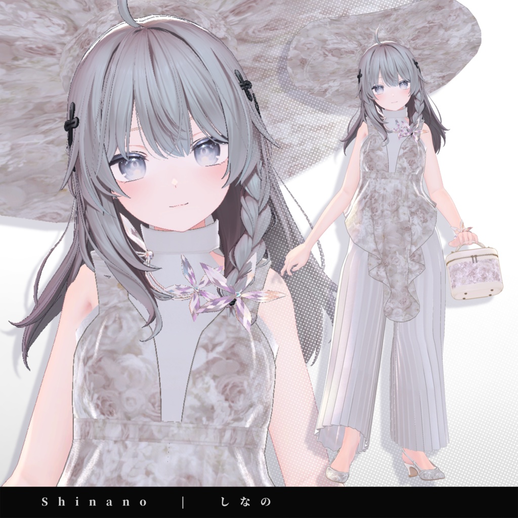 【15アバター対応】ブーケコレクション☆バックストラップシューズ【VRC想定衣装】