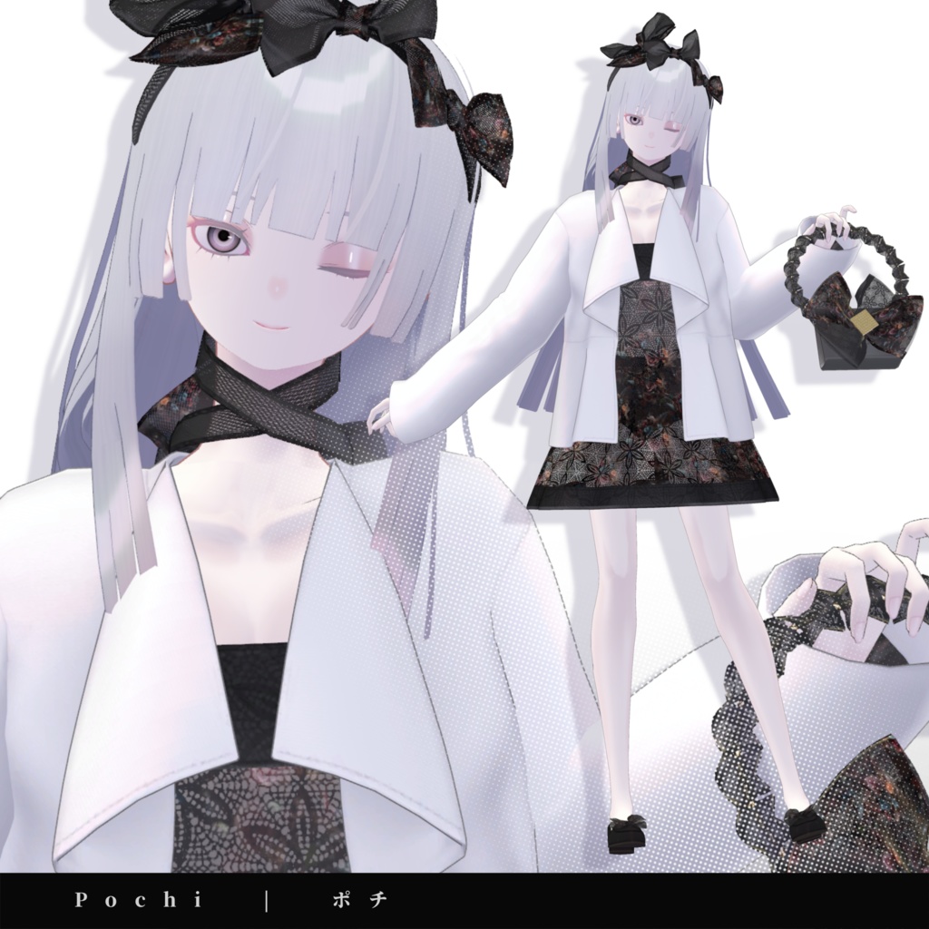 【15アバター対応】ブーケコレクション☆ふんわりリボンローファー【VRC想定衣装】