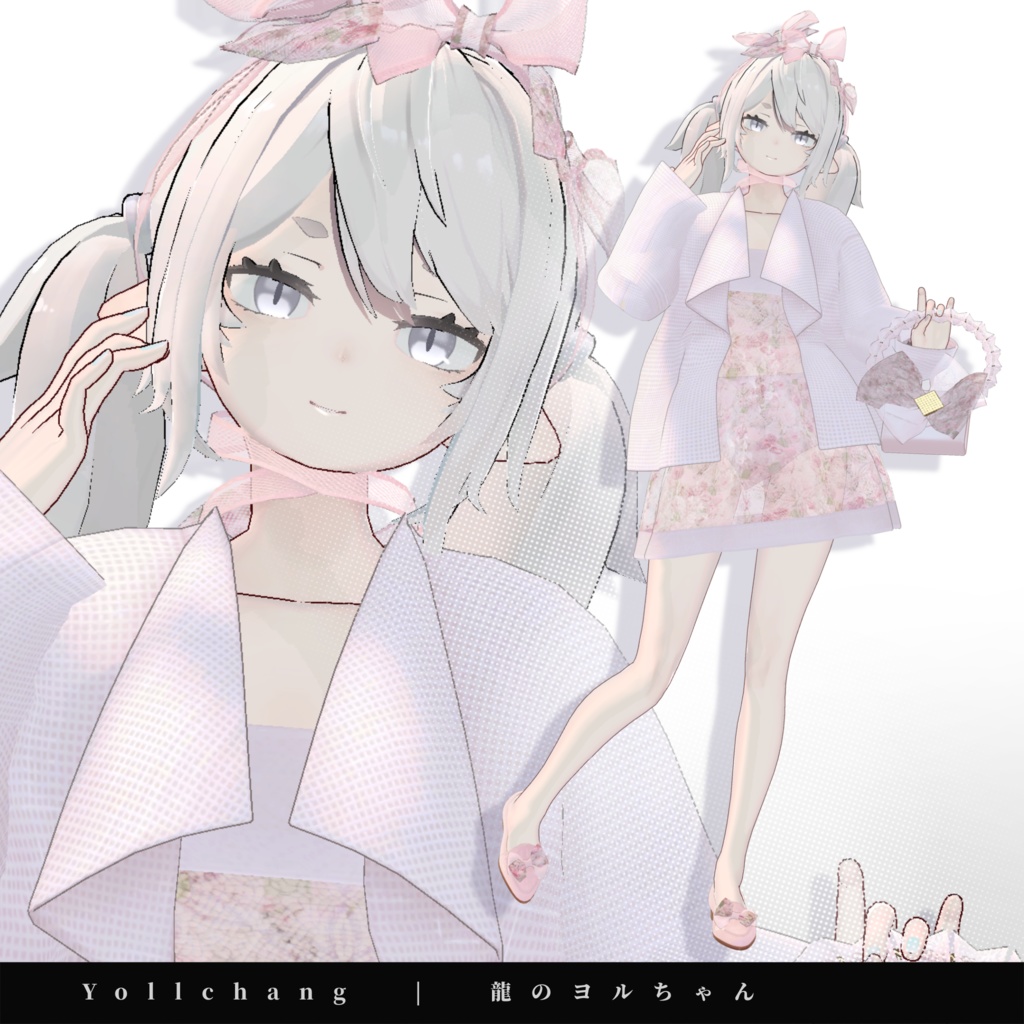 【15アバター対応】ブーケコレクション☆ふんわりリボンローファー【VRC想定衣装】