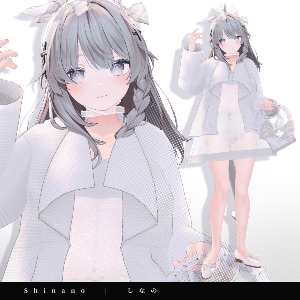 【15アバター対応】ブーケコレクション☆ふんわりリボンローファー【VRC想定衣装】