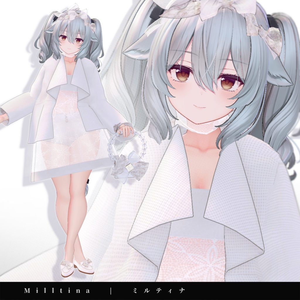 【15アバター対応】ブーケコレクション☆ふんわりリボンローファー【VRC想定衣装】