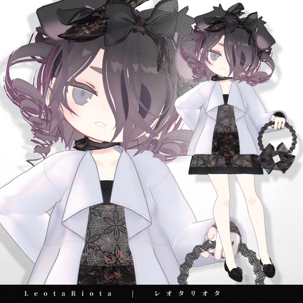 【15アバター対応】ブーケコレクション☆ふんわりリボンローファー【VRC想定衣装】