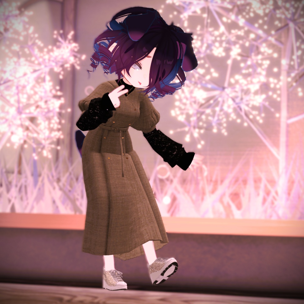 【12アバター対応】キレイ目☆ヒールアップスニーカー【VRC想定衣装】