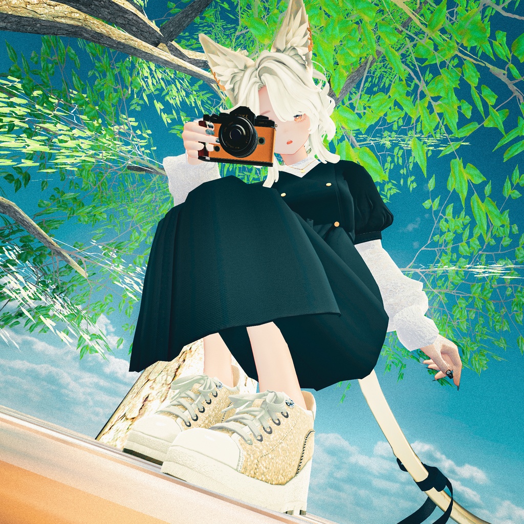 【12アバター対応】キレイ目☆ヒールアップスニーカー【VRC想定衣装】