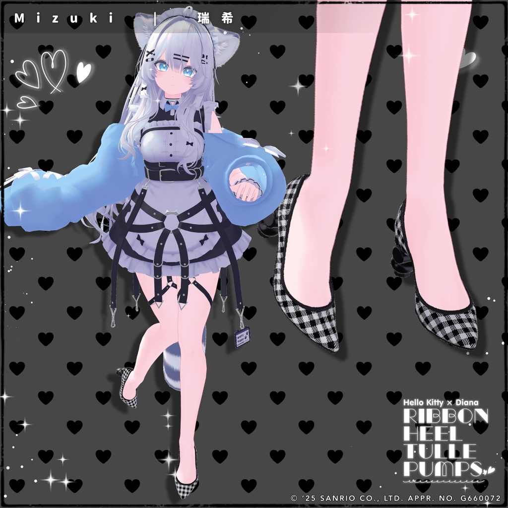 【ハローキティ×ダイアナ】リボンヒールチュールパンプス【20アバター対応】