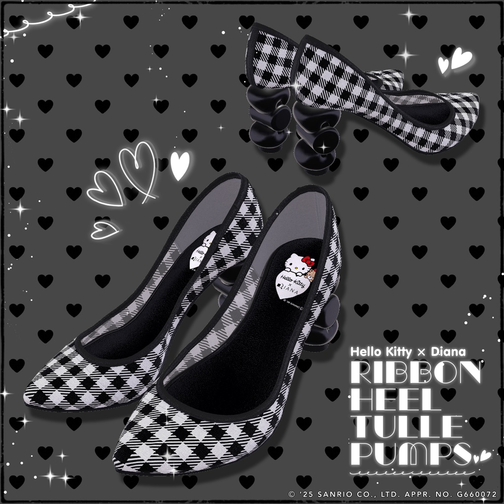 【ハローキティ×ダイアナ】リボンヒールチュールパンプス【20アバター対応】