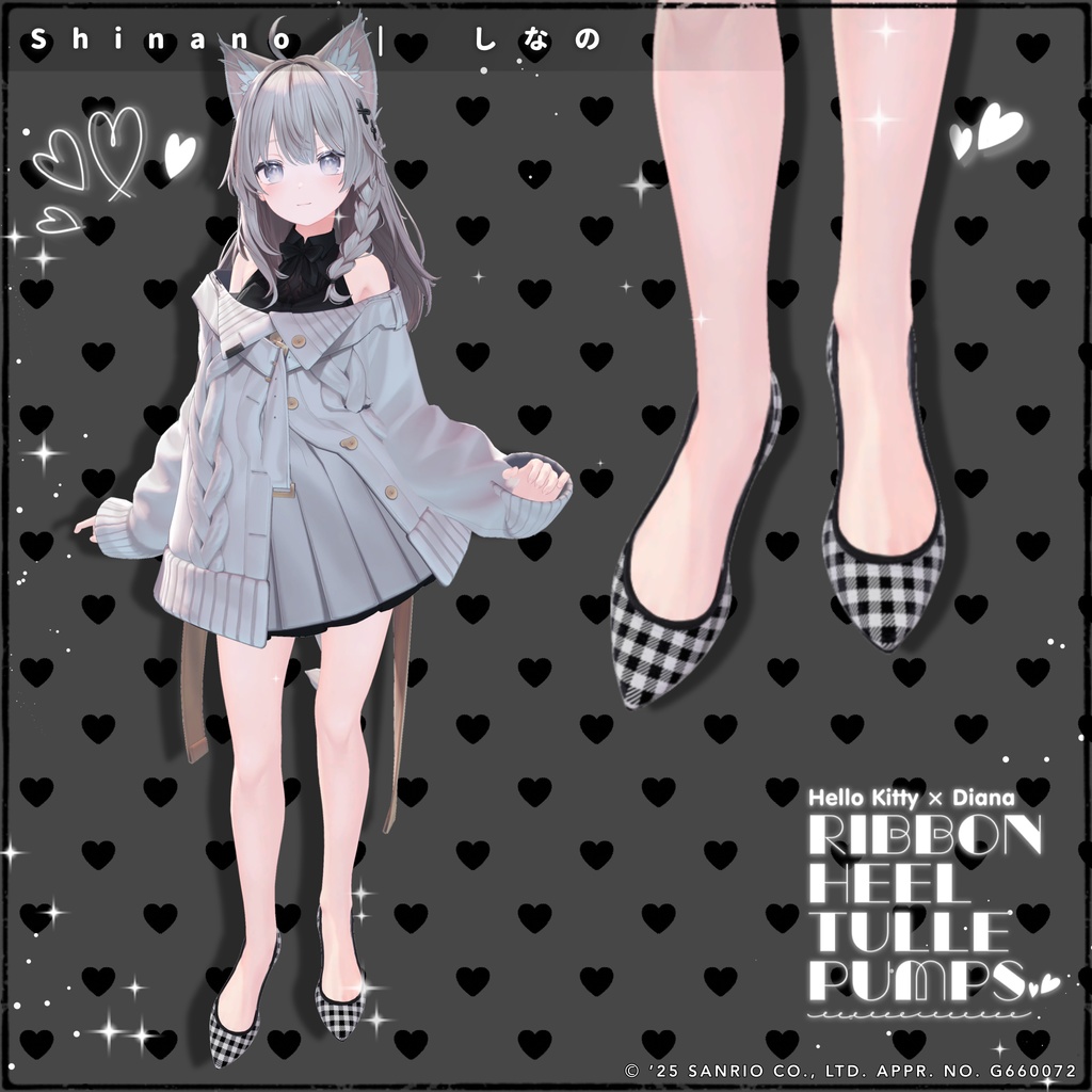 【ハローキティ×ダイアナ】リボンヒールチュールパンプス【20アバター対応】