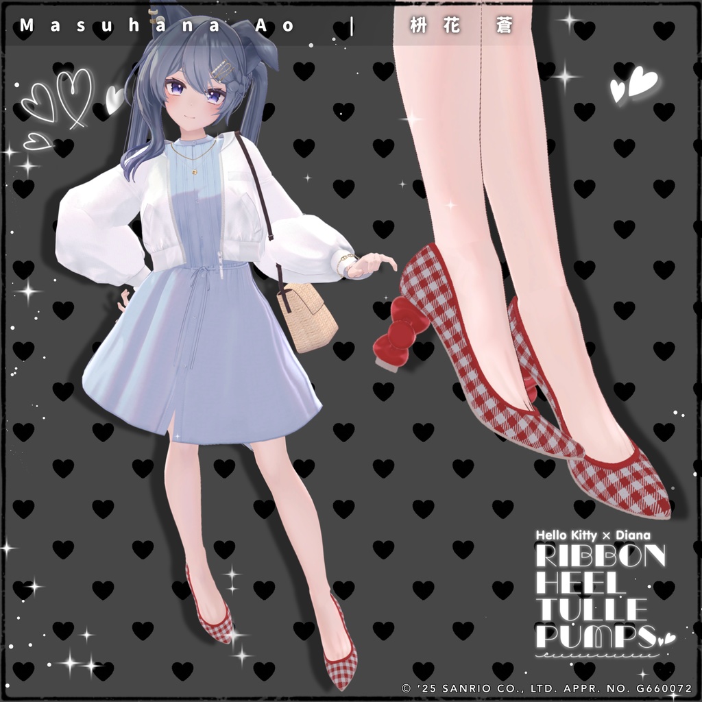 【ハローキティ×ダイアナ】リボンヒールチュールパンプス【20アバター対応】