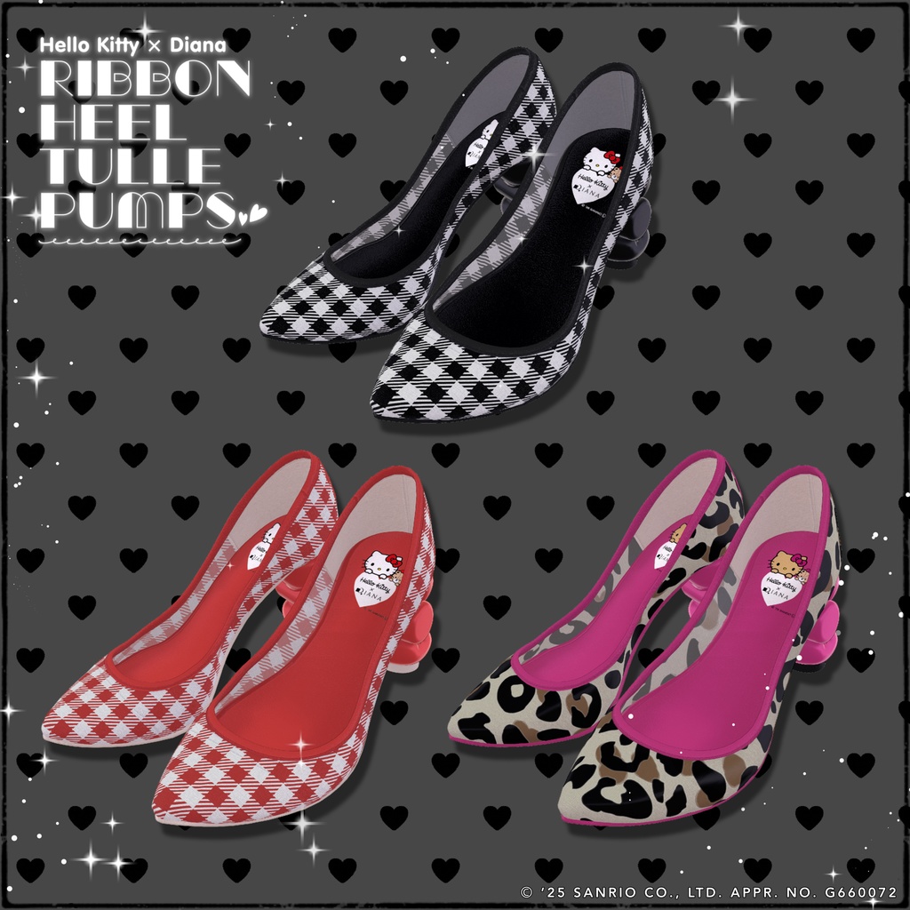 【ハローキティ×ダイアナ】リボンヒールチュールパンプス【20アバター対応】