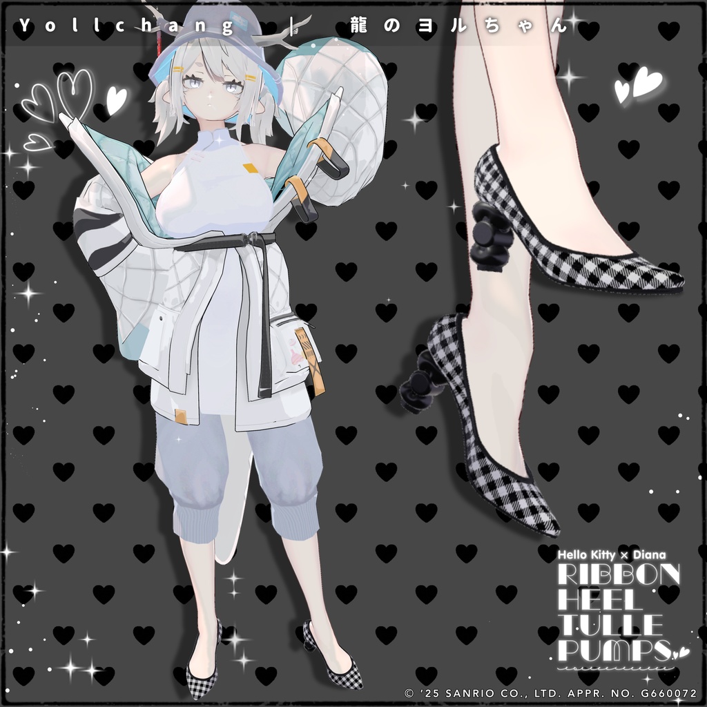 【ハローキティ×ダイアナ】リボンヒールチュールパンプス【20アバター対応】