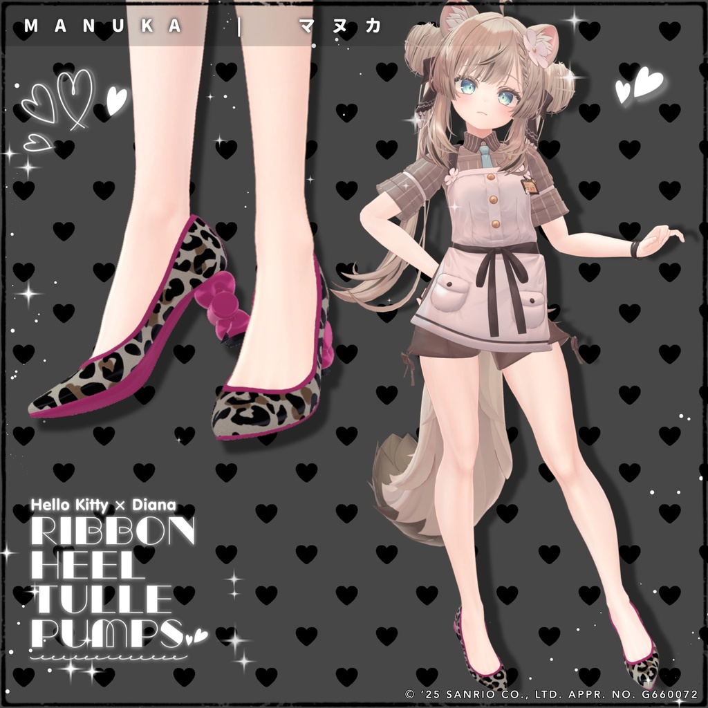 【ハローキティ×ダイアナ】リボンヒールチュールパンプス【20アバター対応】
