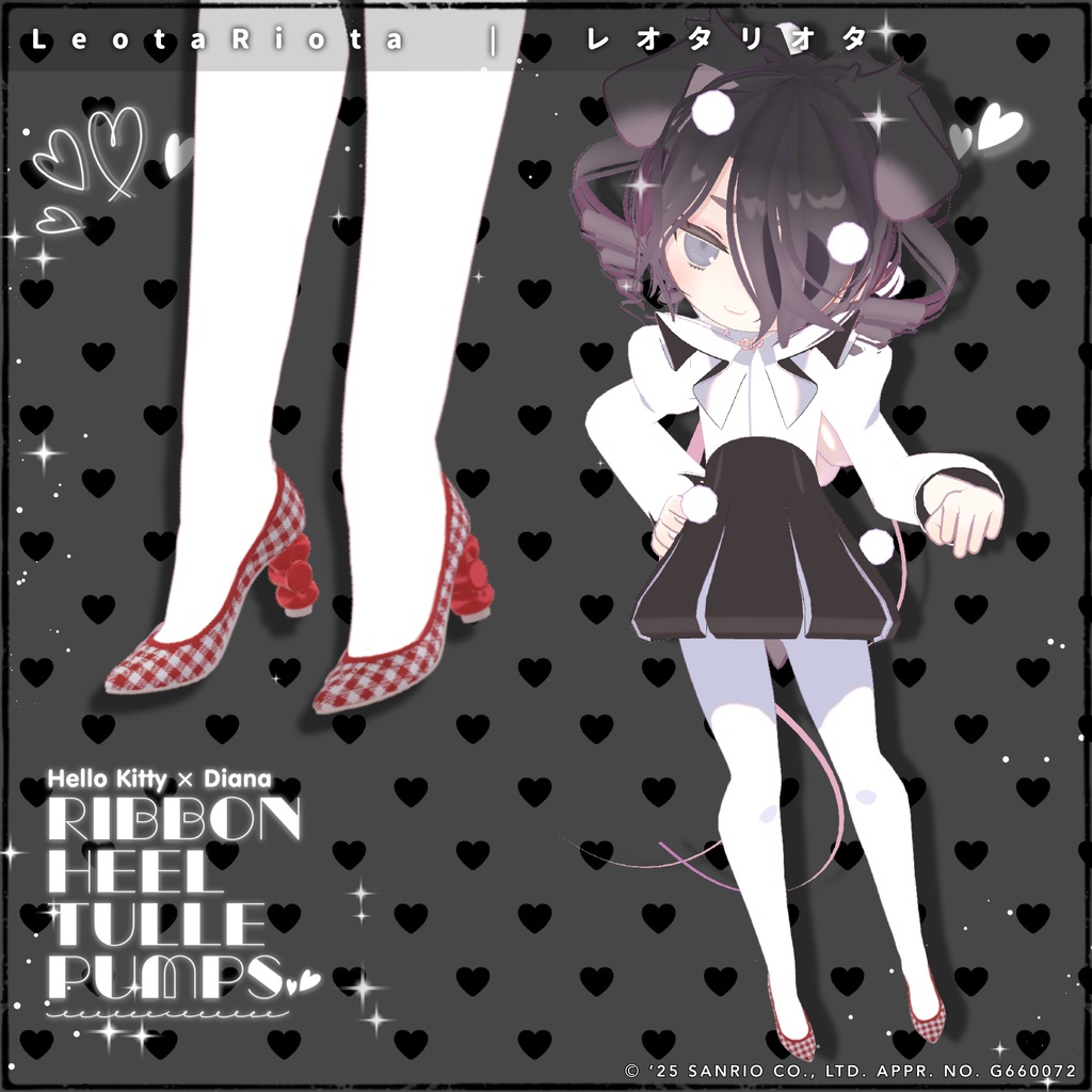 【ハローキティ×ダイアナ】リボンヒールチュールパンプス【20アバター対応】