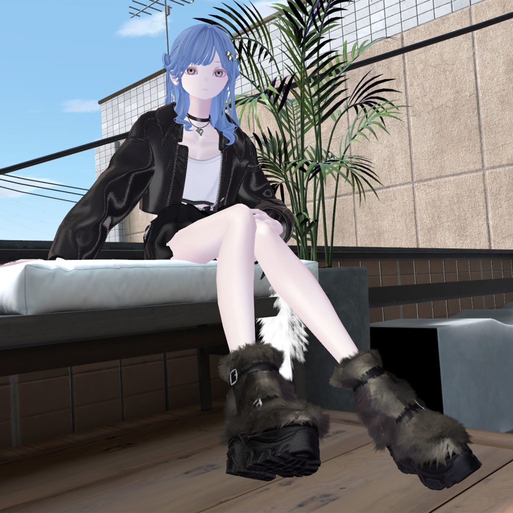 【Vketコラボ】モンスターファーブーツ-MONSTER FUR BOOTS【16アバター対応】