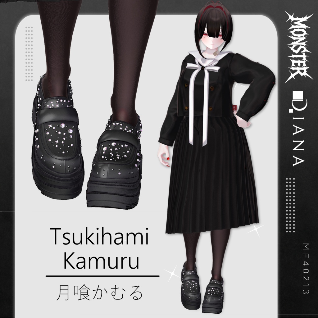 【Vketコラボ】チャンキービジューローファー-CHUNKY BIJOU LOAFERS【19アバター対応】