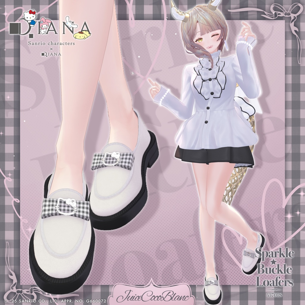 【サンリオキャラクターズ×アルテミスバイダイアナ】キラキラバックル付きローファー【22アバター対応】