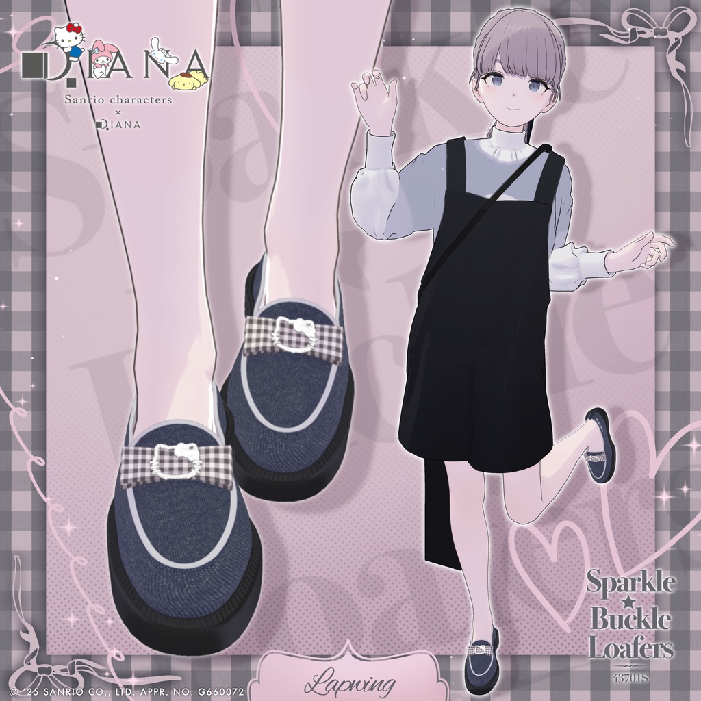 【サンリオキャラクターズ×アルテミスバイダイアナ】キラキラバックル付きローファー【22アバター対応】