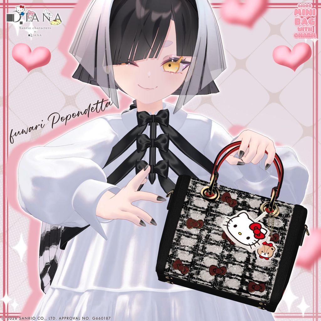 【サンリオキャラクターズ×ダイアナ】チャーム付き☆ミニバッグ【22アバター対応】