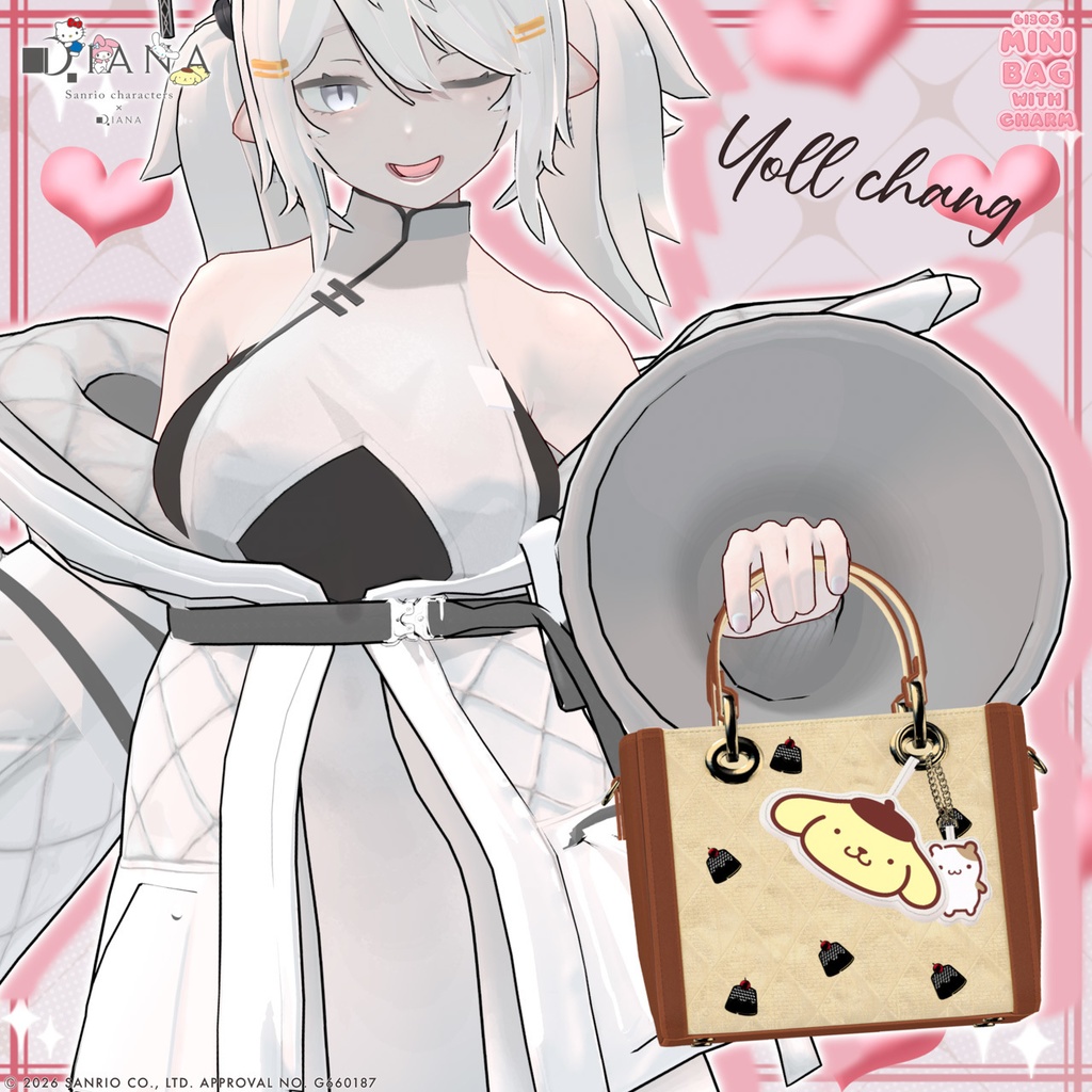 【サンリオキャラクターズ×ダイアナ】チャーム付き☆ミニバッグ【22アバター対応】