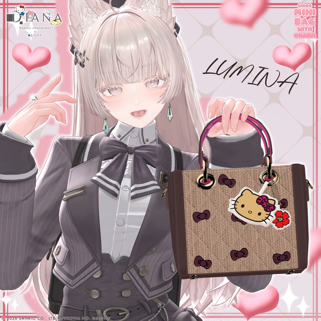 【サンリオキャラクターズ×ダイアナ】チャーム付き☆ミニバッグ【22アバター対応】