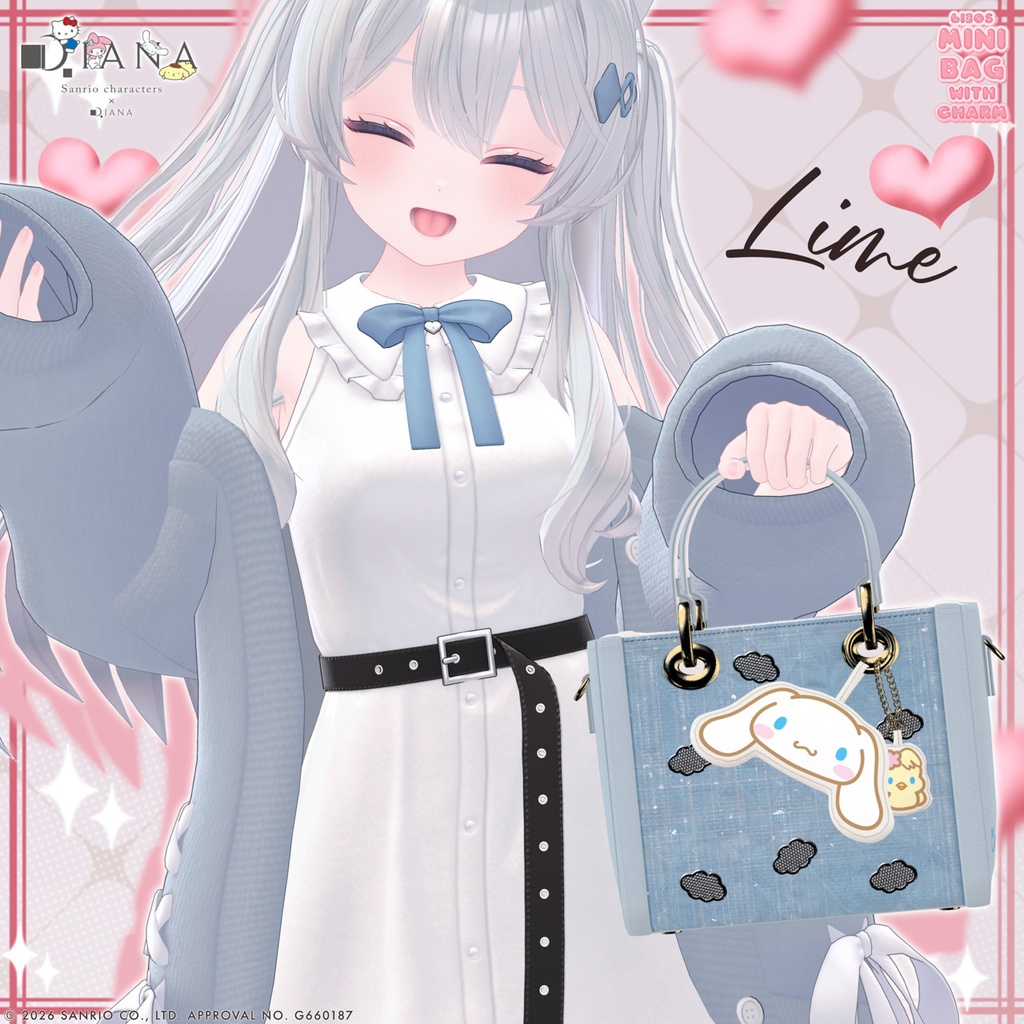【サンリオキャラクターズ×ダイアナ】チャーム付き☆ミニバッグ【22アバター対応】