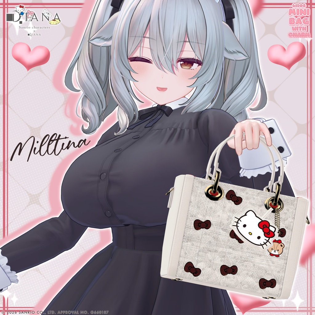 【サンリオキャラクターズ×ダイアナ】チャーム付き☆ミニバッグ【22アバター対応】