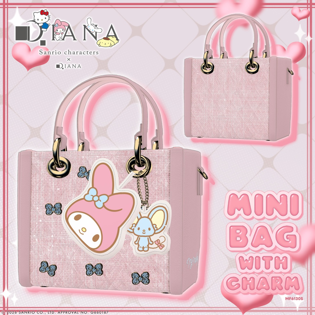 【サンリオキャラクターズ×ダイアナ】チャーム付き☆ミニバッグ【22アバター対応】