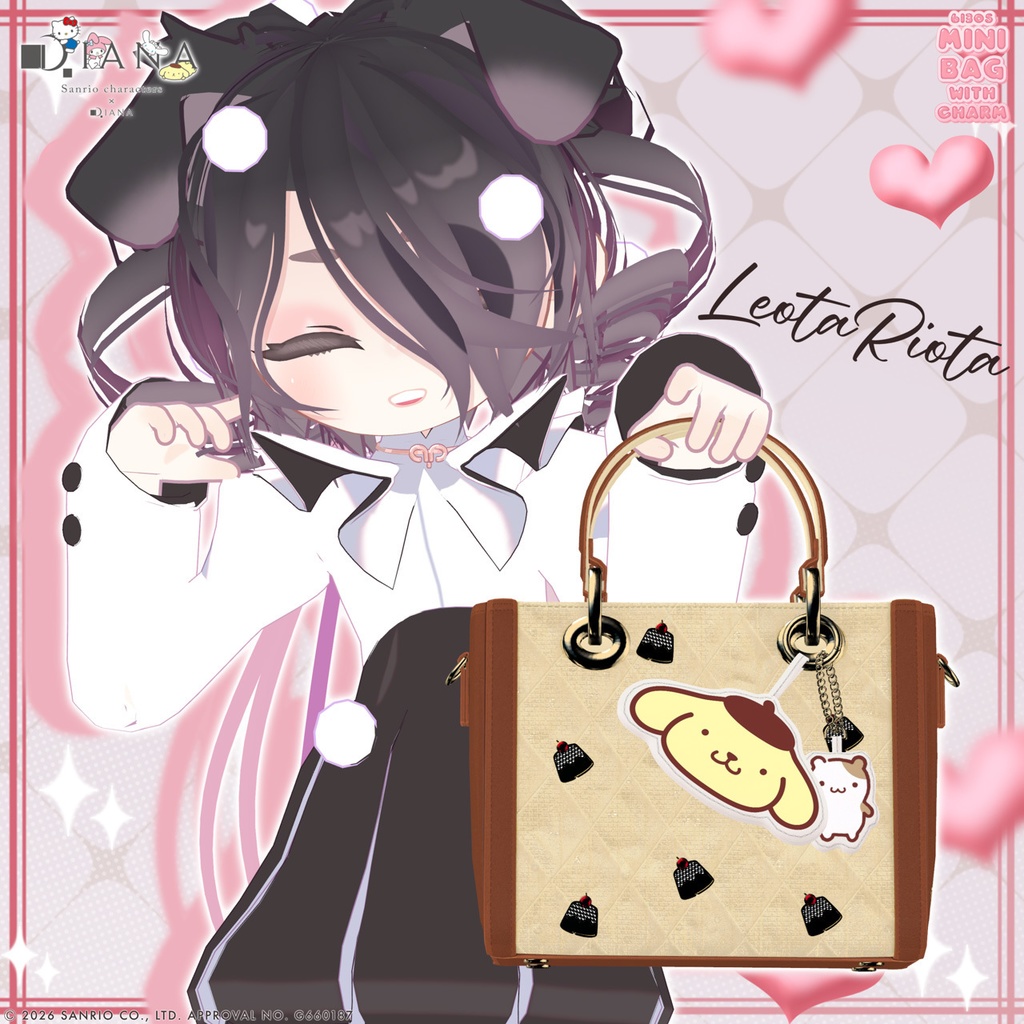 【サンリオキャラクターズ×ダイアナ】チャーム付き☆ミニバッグ【22アバター対応】