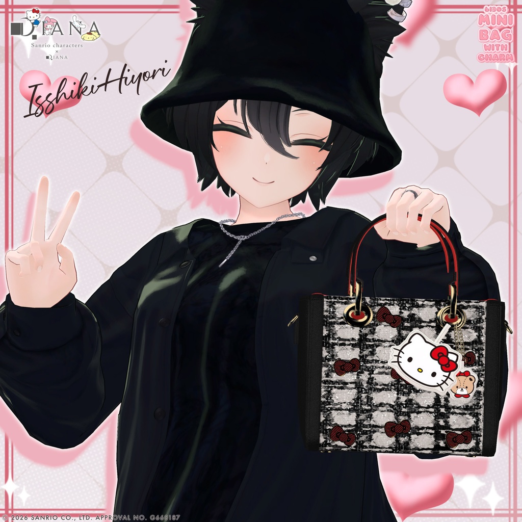 【サンリオキャラクターズ×ダイアナ】チャーム付き☆ミニバッグ【22アバター対応】