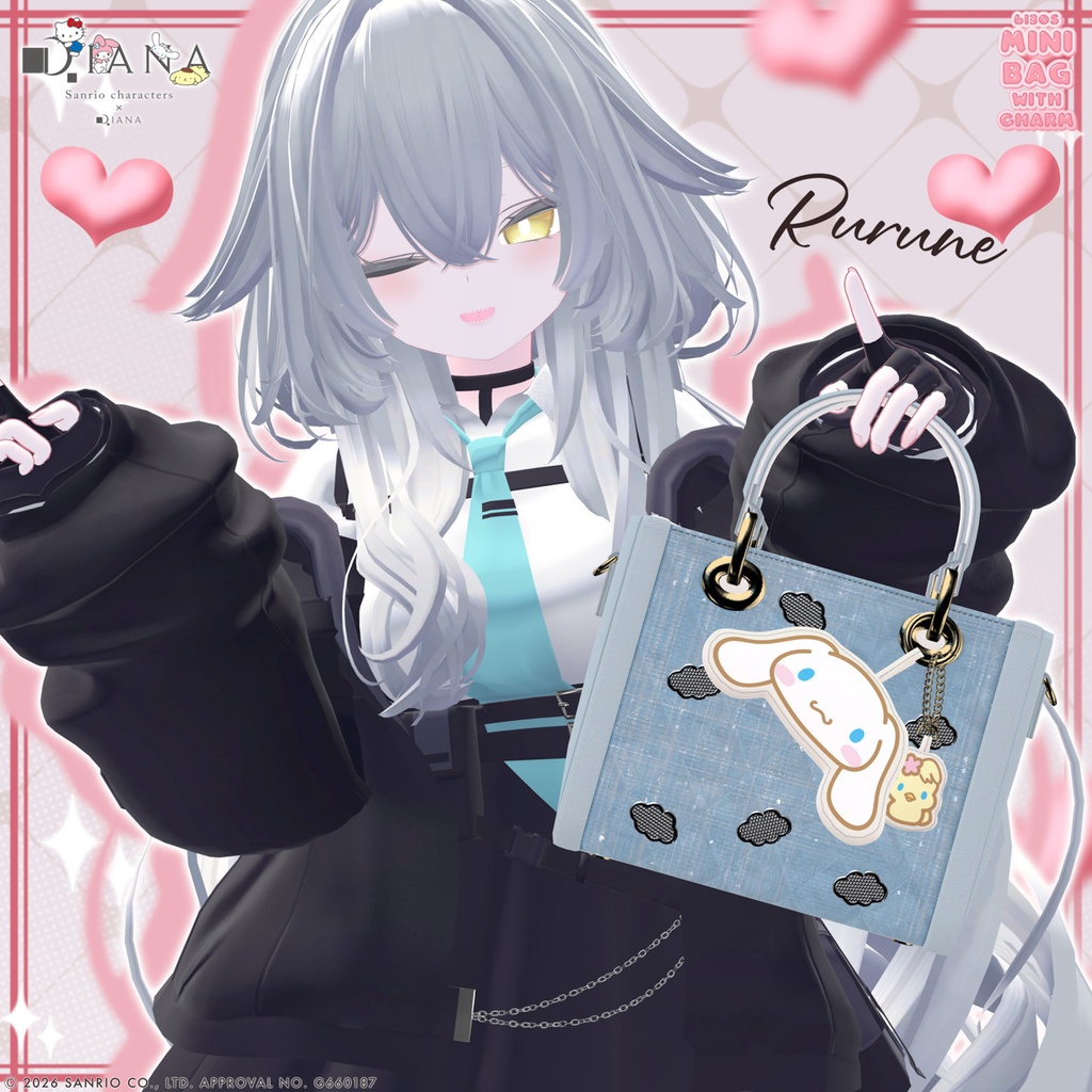 【サンリオキャラクターズ×ダイアナ】チャーム付き☆ミニバッグ【22アバター対応】
