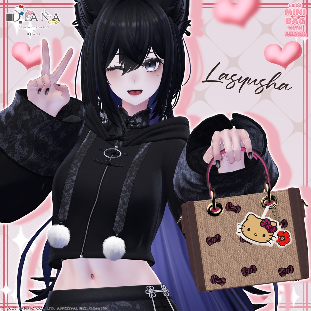 【サンリオキャラクターズ×ダイアナ】チャーム付き☆ミニバッグ【22アバター対応】