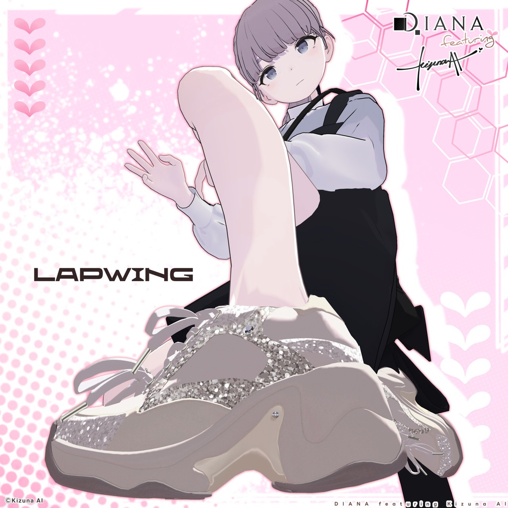 【DIANA featuring Kizuna AI】 無料配布☆ダブルリボンが可愛い♪ボリュームソールスニーカー【17アバター対応】