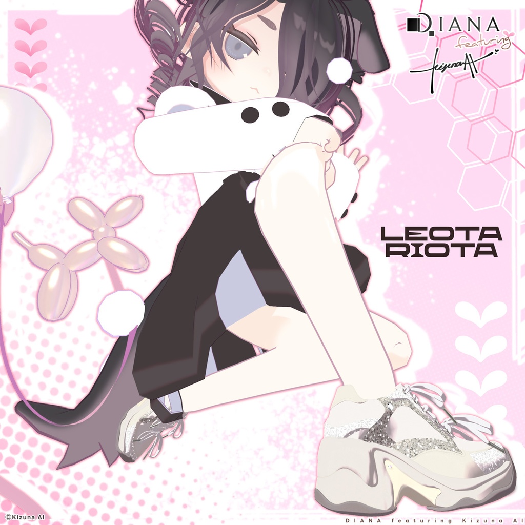 【DIANA featuring Kizuna AI】 無料配布☆ダブルリボンが可愛い♪ボリュームソールスニーカー【17アバター対応】