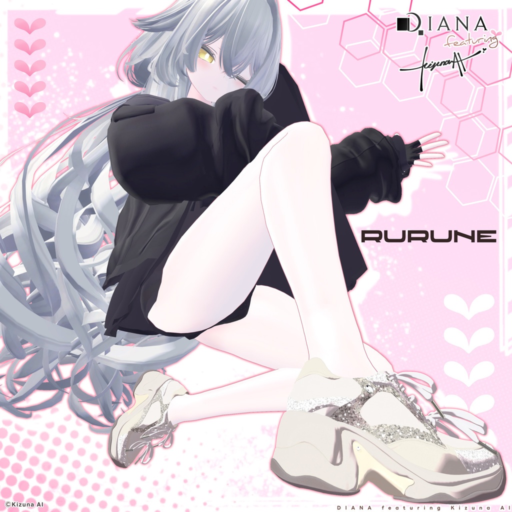 【DIANA featuring Kizuna AI】 無料配布☆ダブルリボンが可愛い♪ボリュームソールスニーカー【17アバター対応】