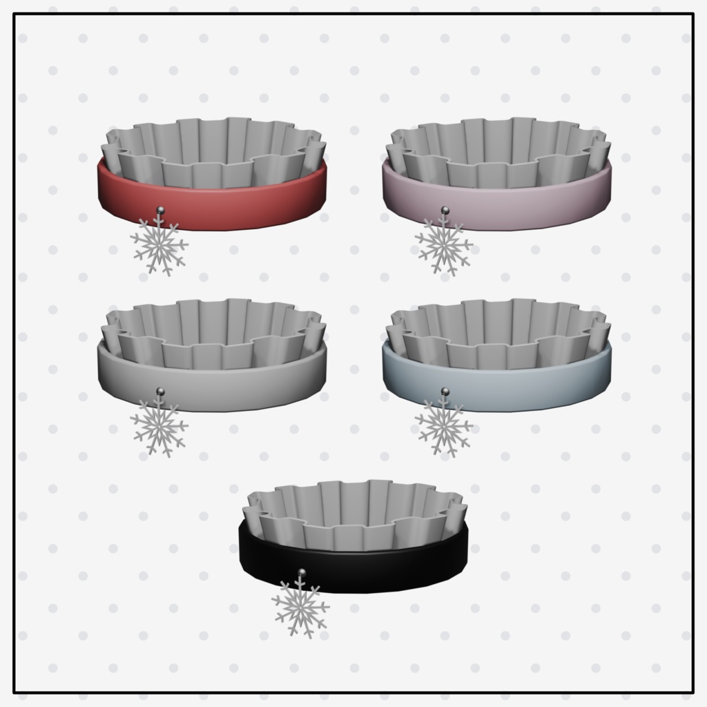 クリスマスチョーカーセット（5色）ー Christmas Choker Set (5 Colors)
