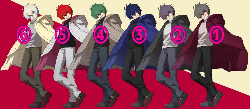 全身キャラ立ち絵:傲慢ロングパーカー