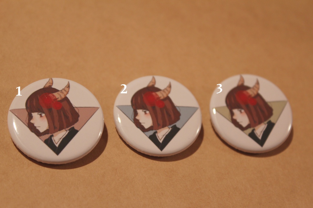 角ちゃん缶バッチ（3色）