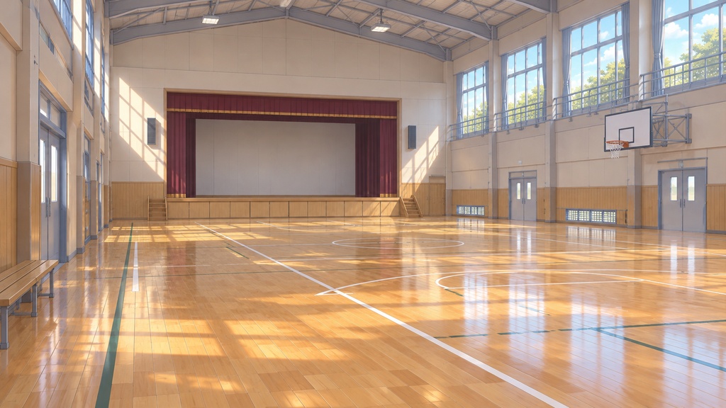 現代日本の学校日常背景|16場面×昼夕夜・48枚|商用ゲーム利用可|AI生成